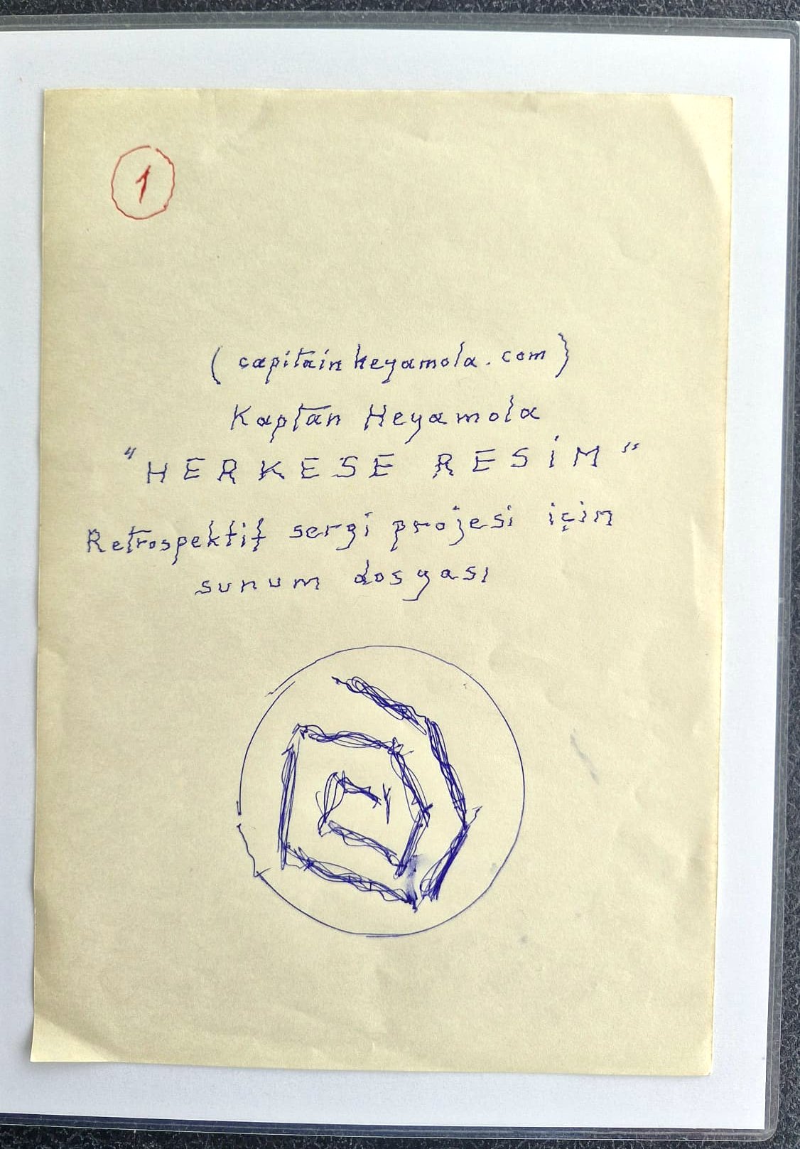 El yazısı kapak — 'HERKESE RESİM' ve spiral logo